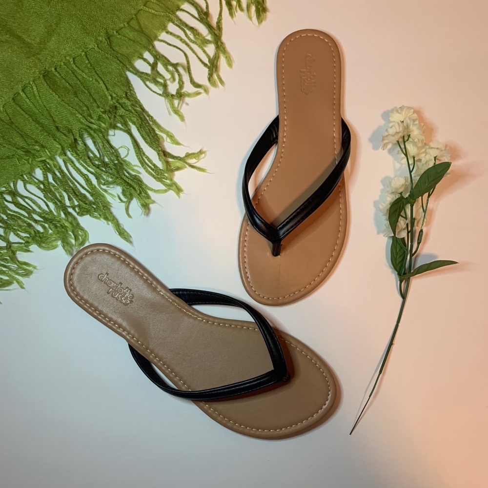 NWOT BLACK SANDALS - Picture 1 of 2